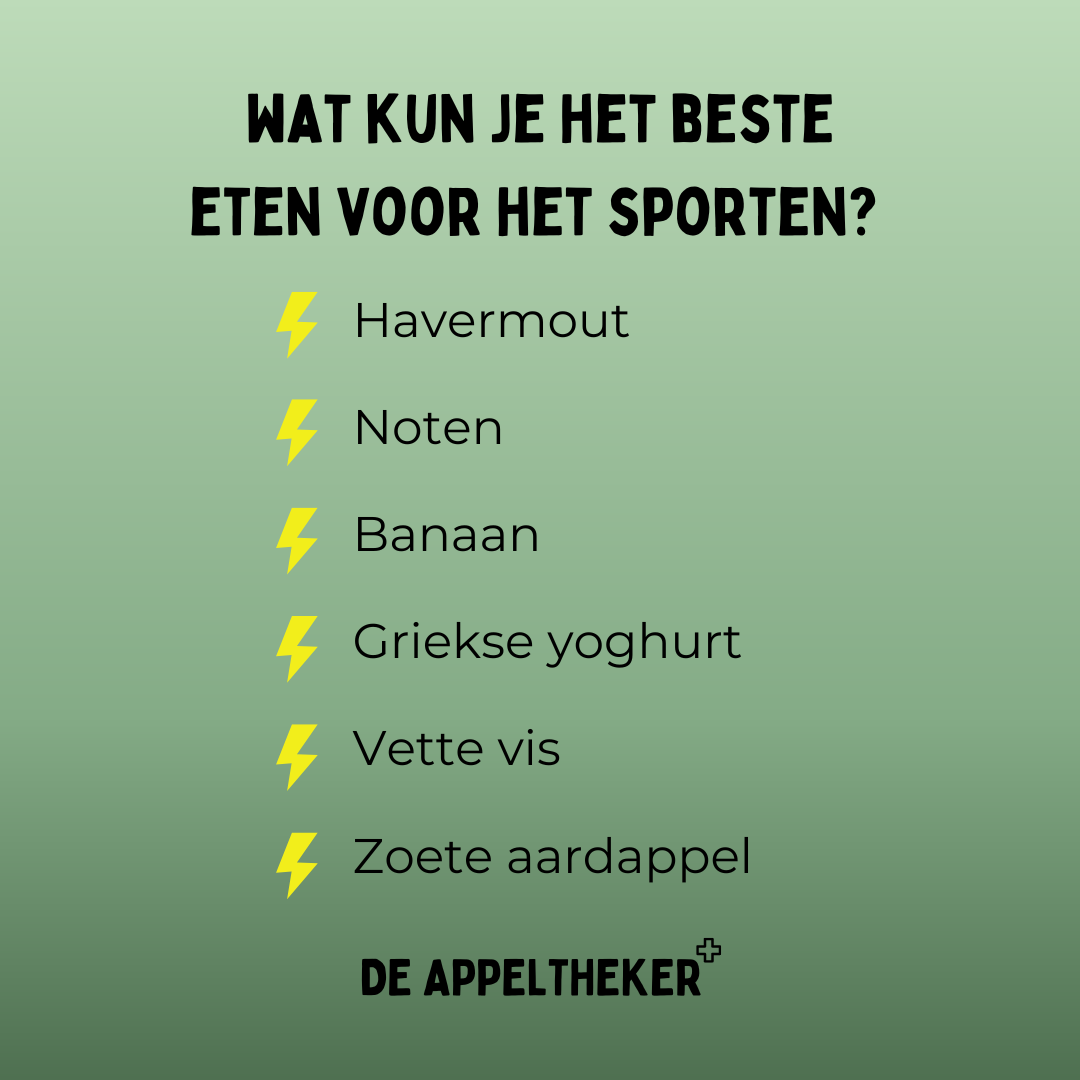 voeding voor het sporten appeltheker