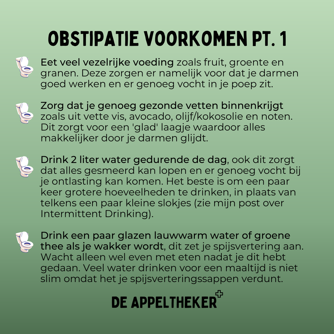 obstipatie tips appeltheker