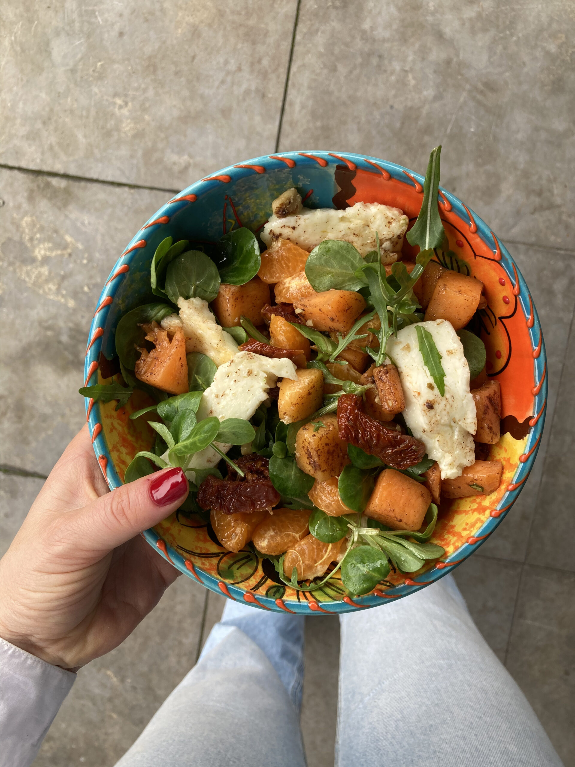 pompoen halloumi salade appeltheker