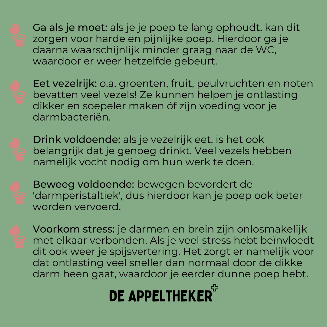 ontlasting tips appeltheker
