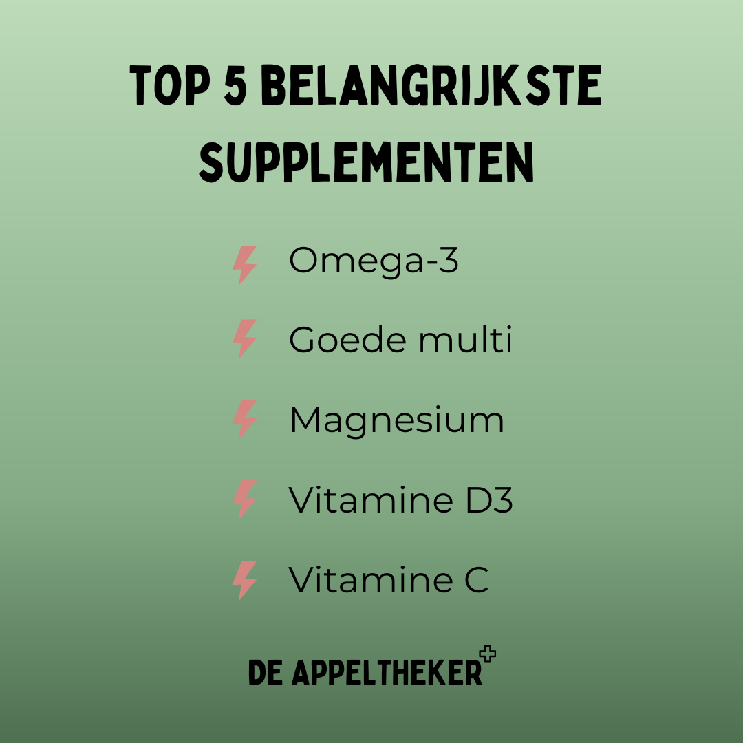Top 5 supplementen