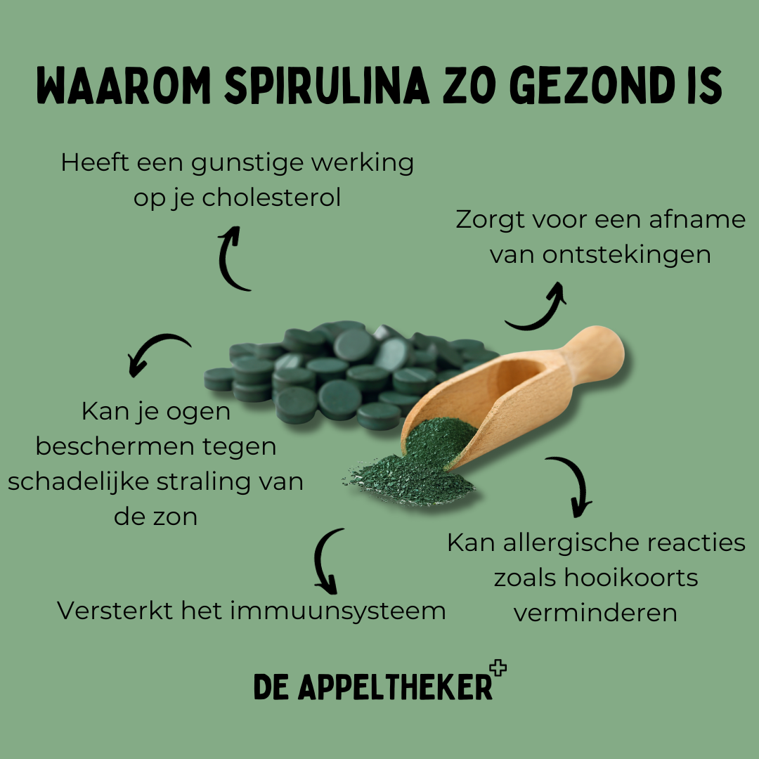 Gezondheidsvoordelen spirulina appeltheker